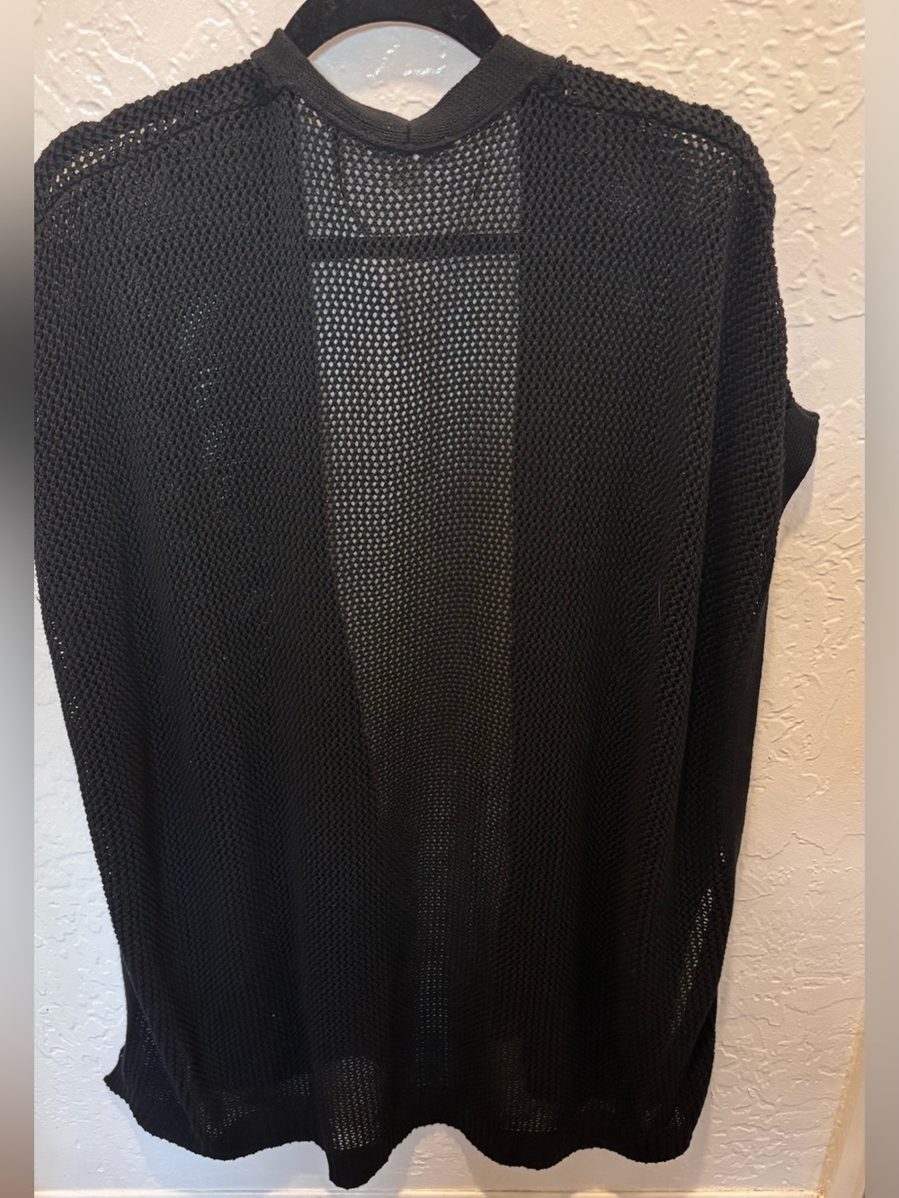 LOFT Black Sleeveless Mesh Tank
